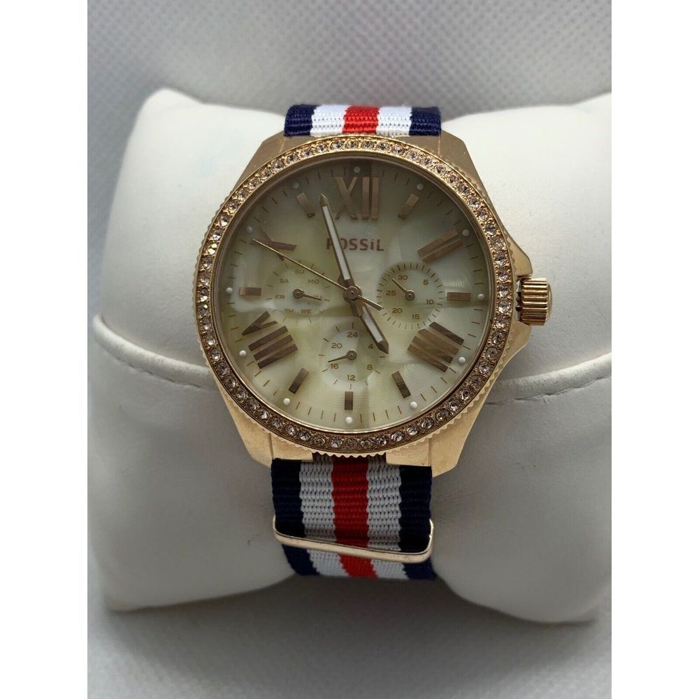 Fossil AM4616 Women's Multi-Color Strap Analog Dial Quartz Genuine Watch ZZ209